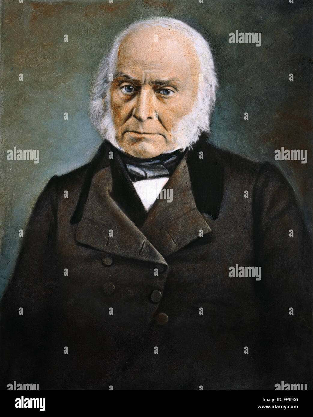 JOHN Quincy Adams /n(1767-1848). 6 Il presidente degli Stati Uniti. Olio Sopra un daquerrotype, c1845. Foto Stock