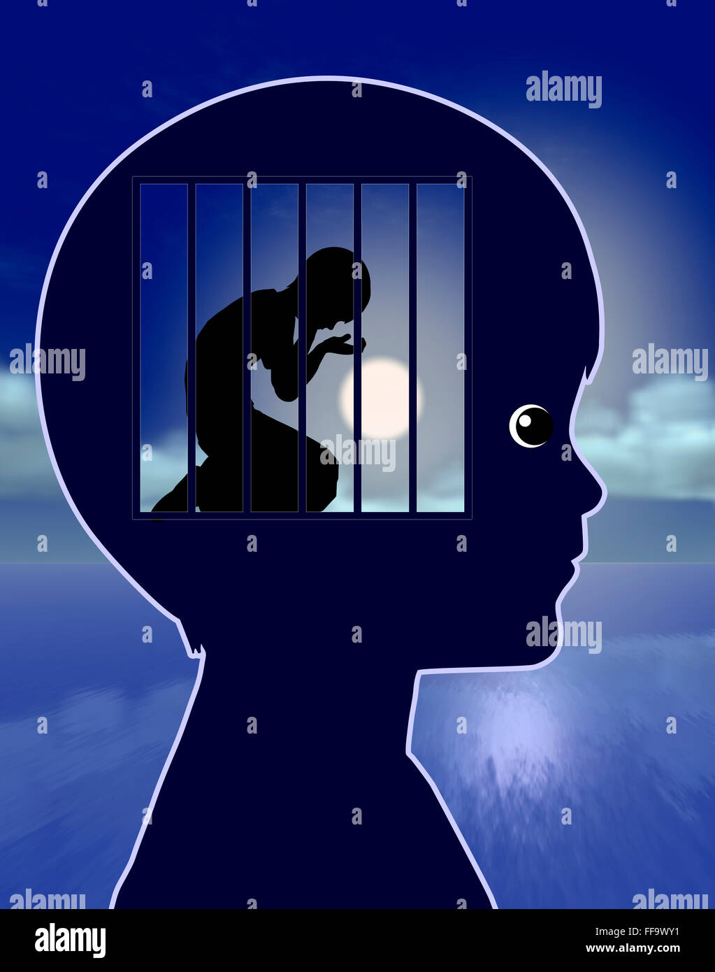 Lonesome bambino Foto Stock