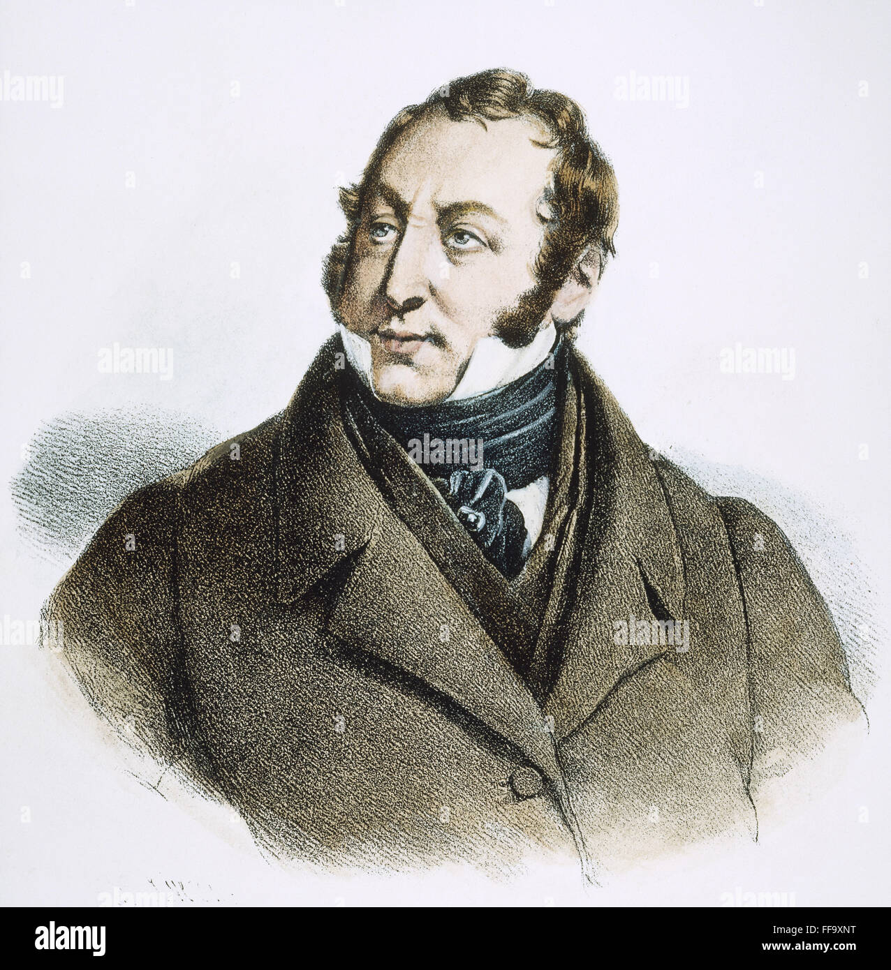 GIOACCHINO ROSSINI /n(1792-1868). Compositore italiano. Litografia del 1828, da H. Grevedon. Foto Stock