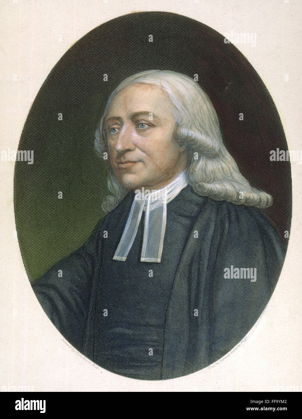 JOHN WESLEY (1703-1791). /NEnglish leader religiosi: acciaio incisione, American, 1876. Foto Stock