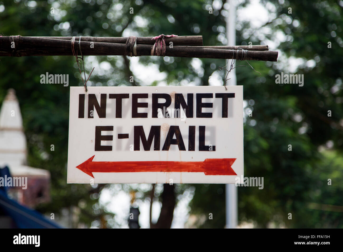 Segno Inernet in Mumbai, India Foto Stock