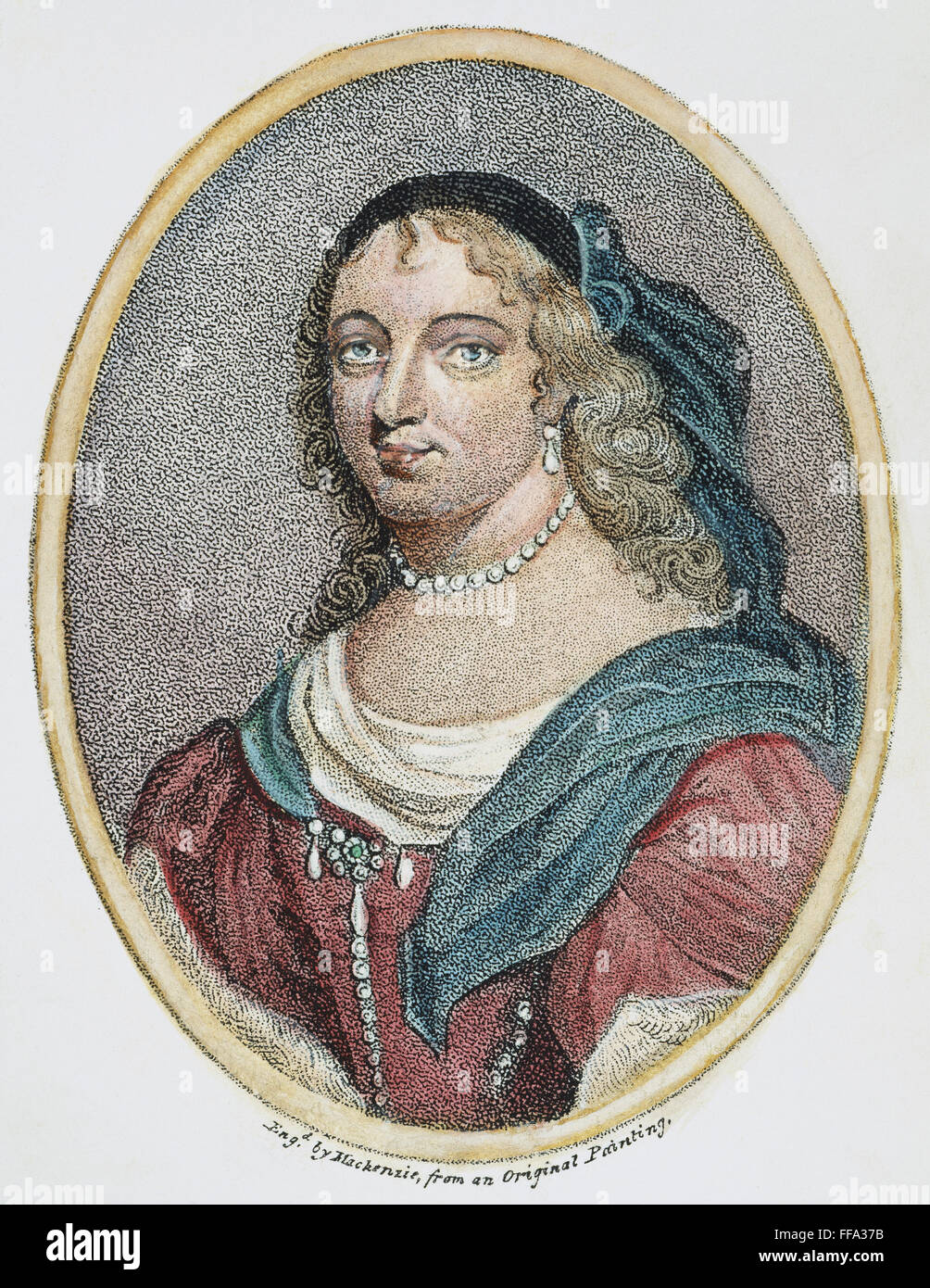 Marchesa Marie de sevigne /n(1626-1696). Lo scrittore francese e signora di moda. La puntasecca, inglese, 1802, dopo il dipinto da Luigi Ferdinando. Foto Stock