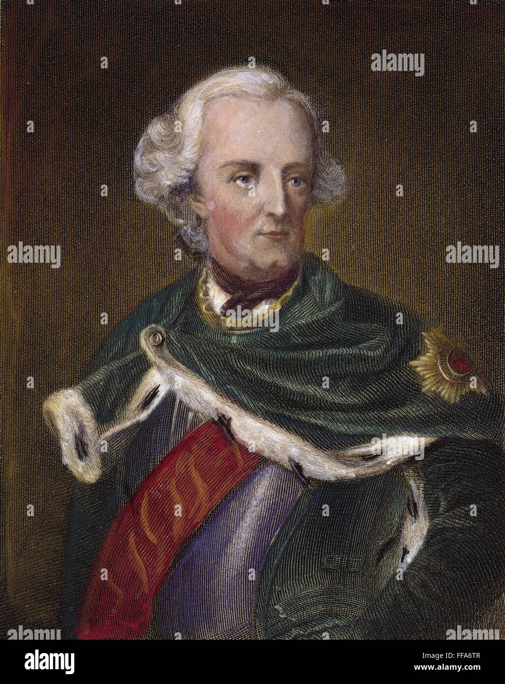 Federico II di Prussia /n(1712-1786). Incisione in acciaio, inglese, 1835. Foto Stock