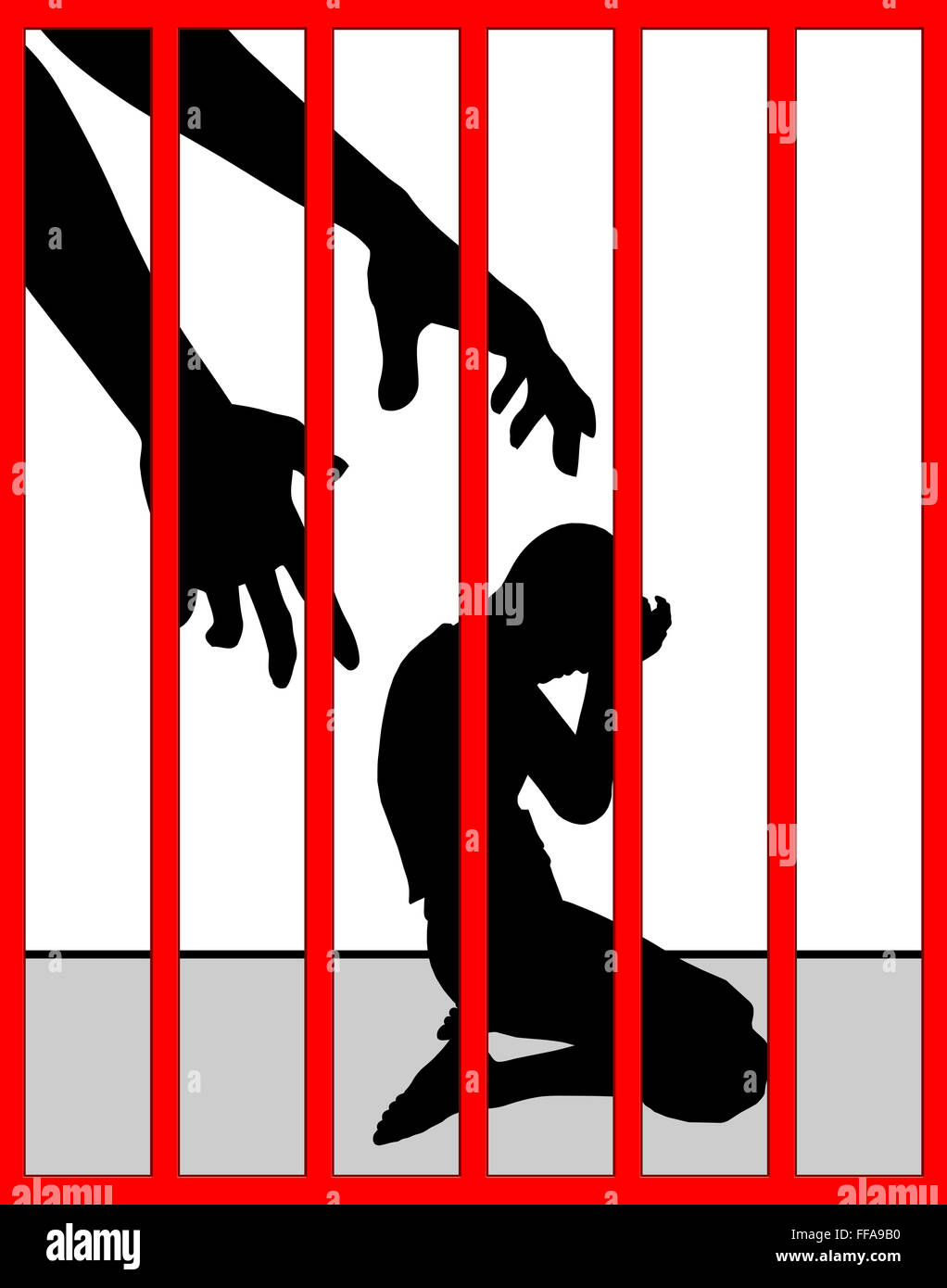 Disturbo da ansia sociale. Foto Stock