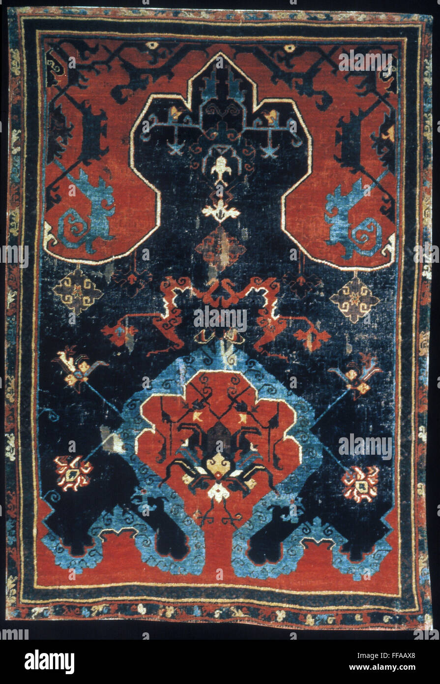 Turchia: PREGHIERA RUG, 1600. /NWool preghiera tappeto da Usak, Turchia, c1600. Foto Stock