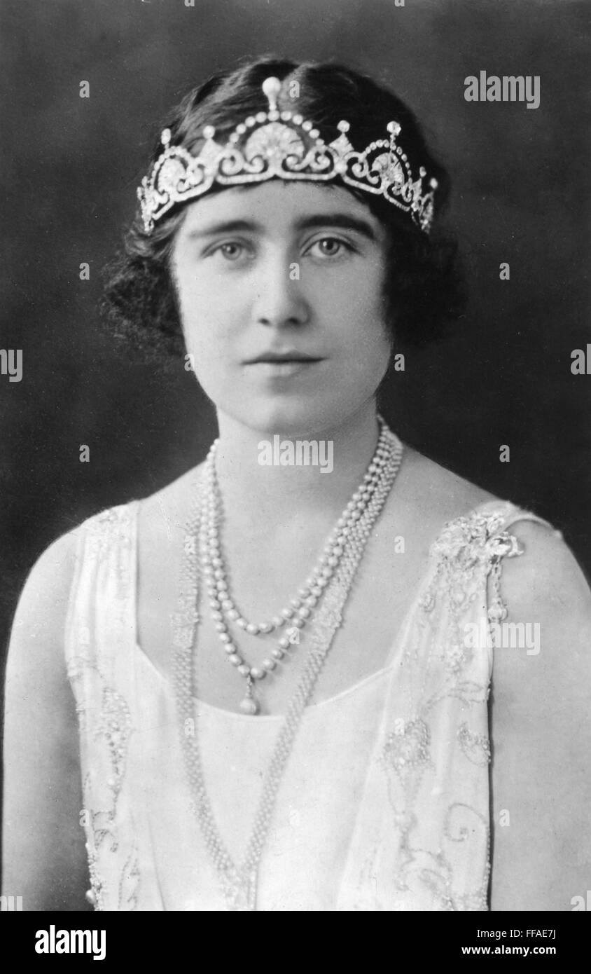 Elisabetta (1900-2002). /NQueen-consorte di Gran Bretagna, moglie del re George VI. Foto Stock