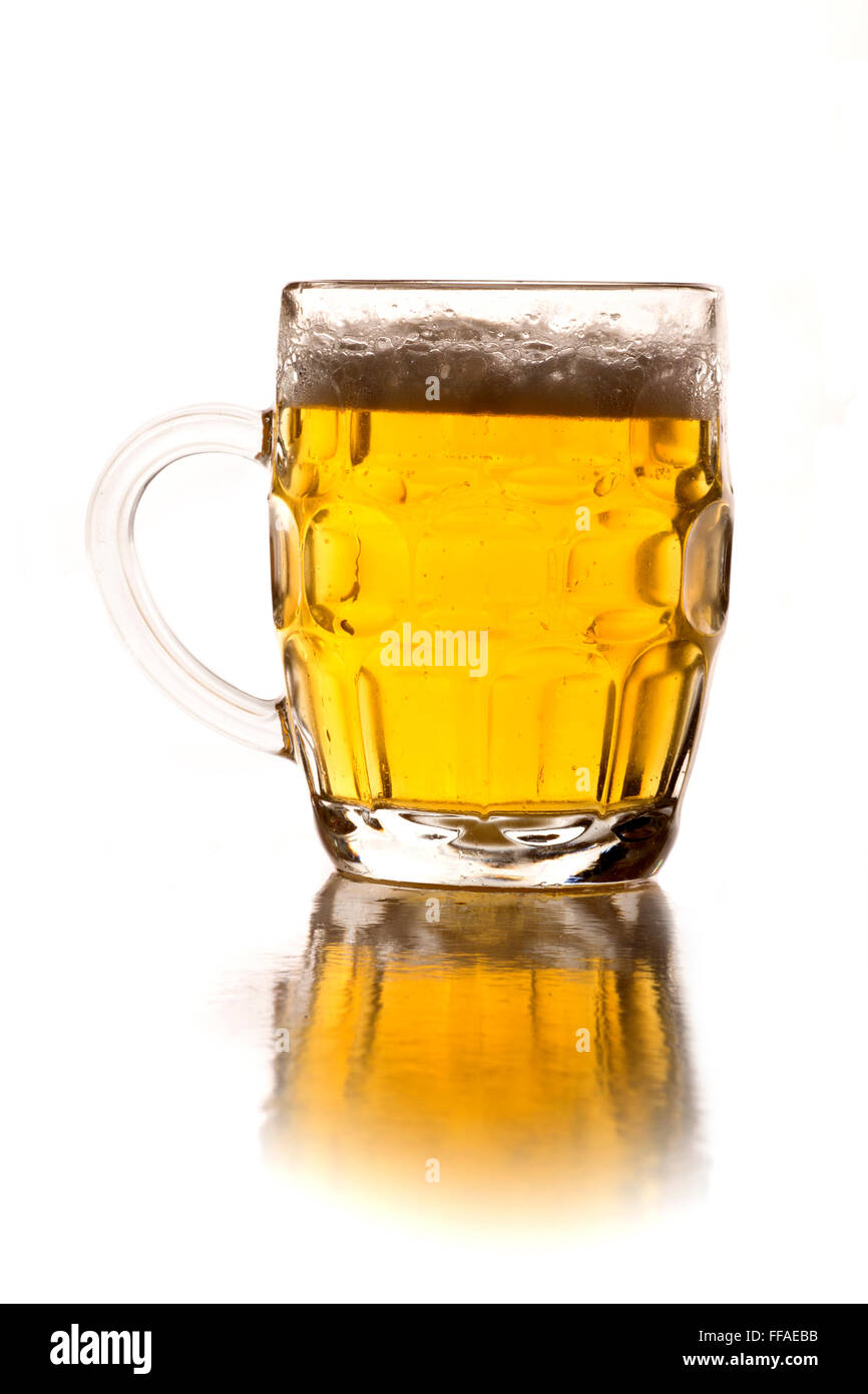 La pinta di birra di esclusione di studio Foto Stock
