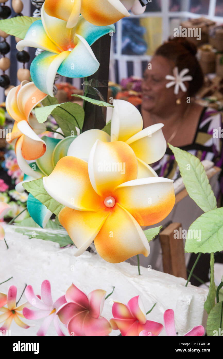 Pubblico dalle isole del Pacifico la visualizzazione gli interpreti di marcia annuale raduno al Festival Pasifika,Auckland, Nuova Zelanda Foto Stock