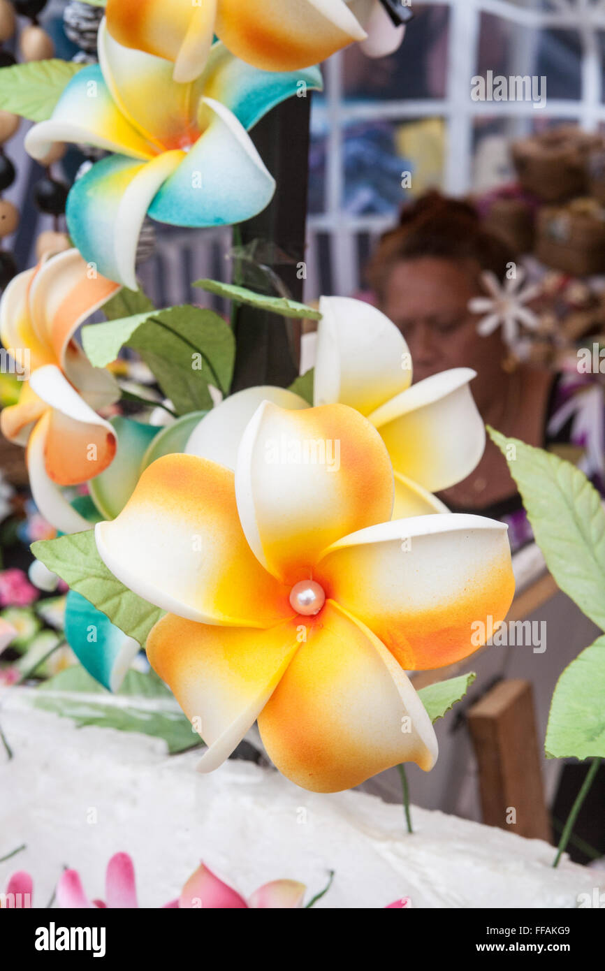 Pubblico dalle isole del Pacifico la visualizzazione gli interpreti di marcia annuale raduno al Festival Pasifika,Auckland, Nuova Zelanda Foto Stock