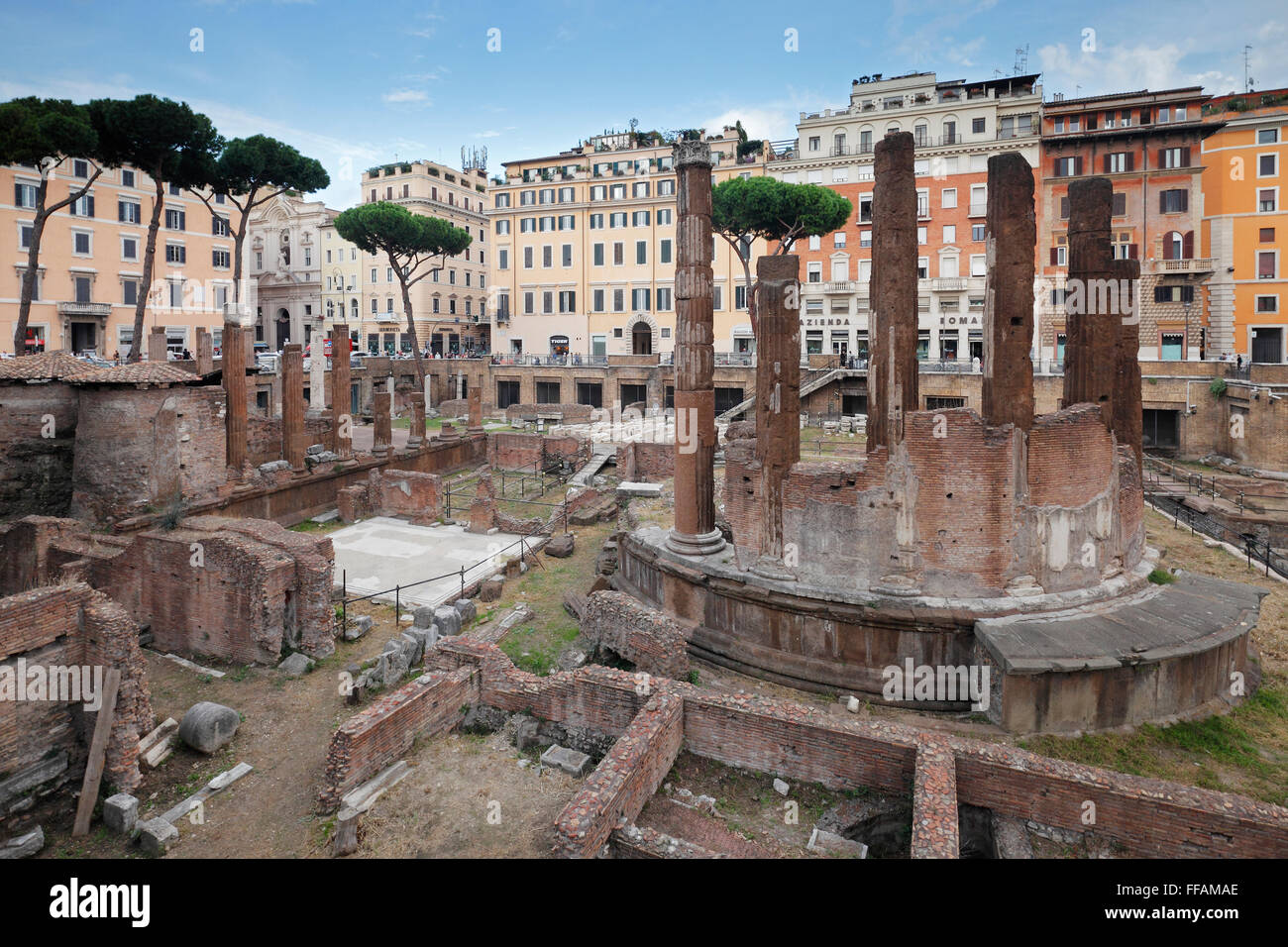 Largo di Torre Argentina di Roma, Italia Foto Stock