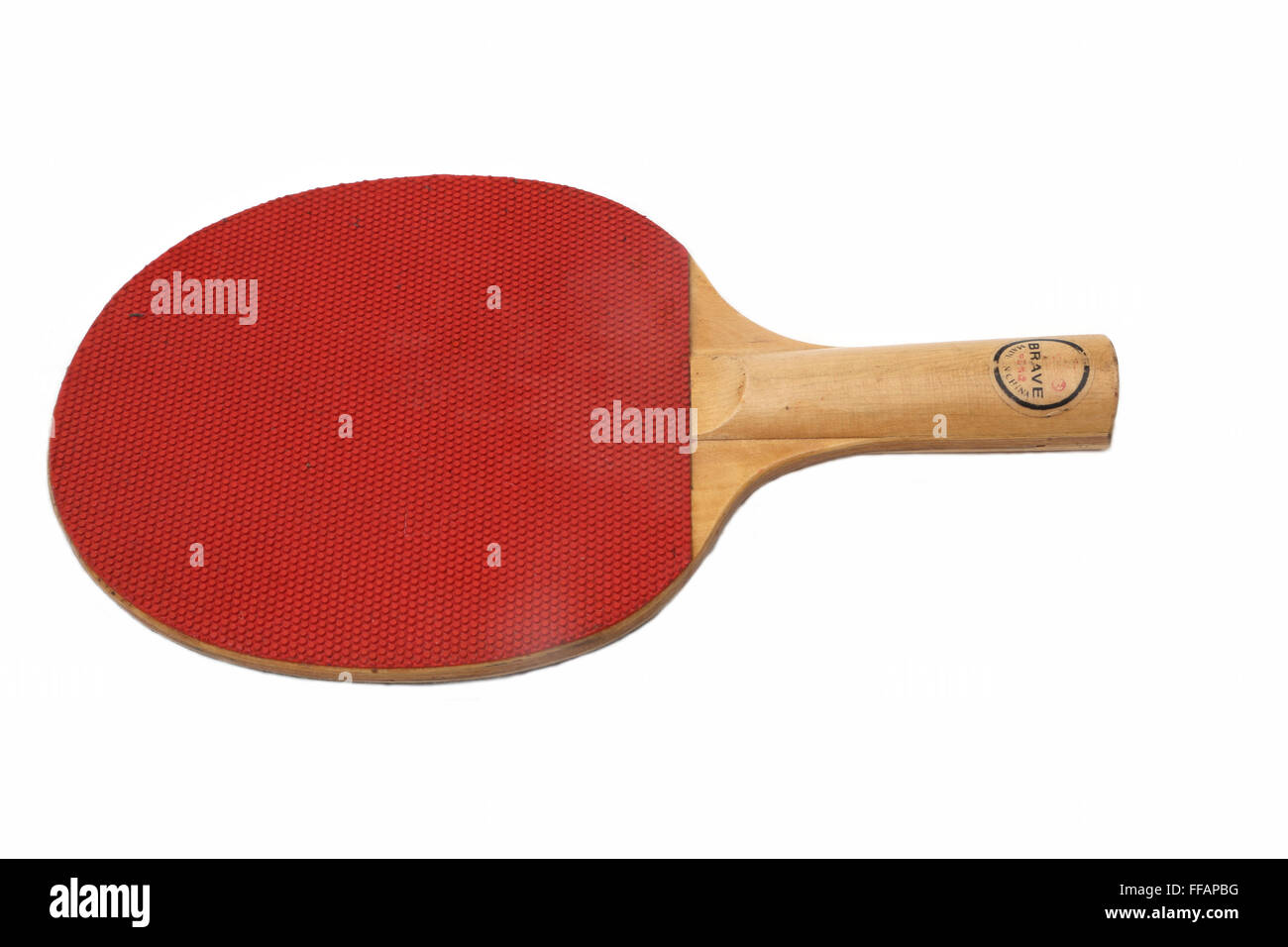 Un Brave Table Tennis racchetta Foto Stock