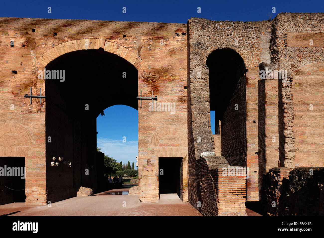 La Domus Augustana sul colle Palatino in Roma, Italia Foto Stock