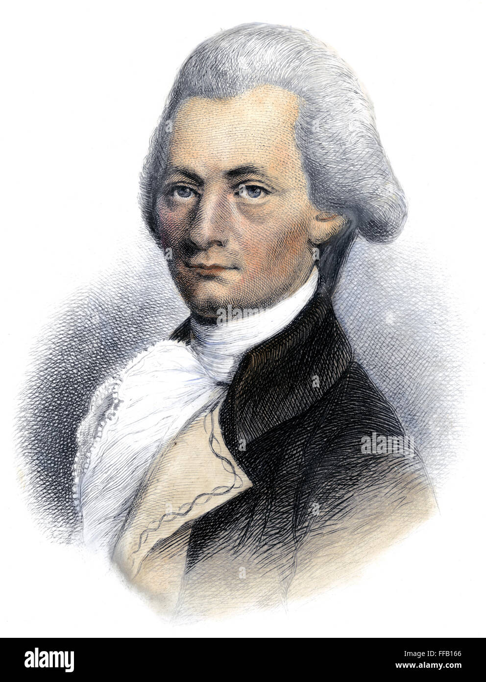 WILLIAM pochi (1748-1828). /NAmerican politico. Incisione a colori, americano, 1881, dopo una miniatura del 1790 da Giovanni ramage. Foto Stock