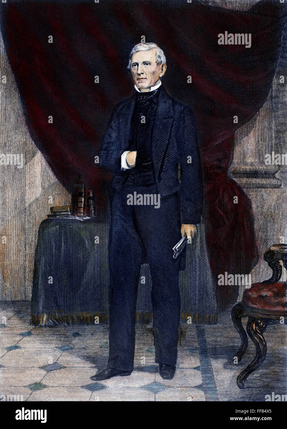 JOHN CRITTENDEN (1787-1863). /NAmerican statista. Incisione a colori, American, 1863, dopo un dipinto di Alonzo /nChappel. Foto Stock