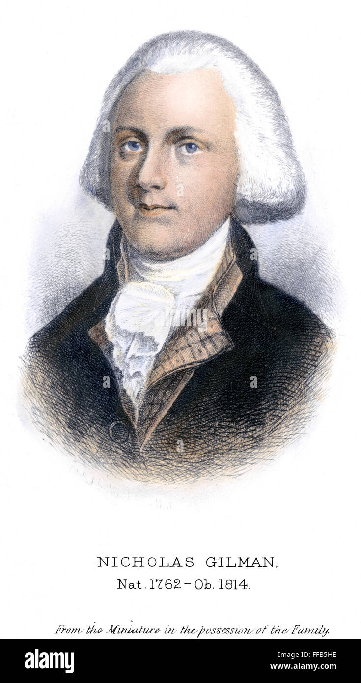 NICHOLAS GILMAN (1762-1814). /NAmerican statista. Attacco, 1888 da Albert Rosenthal. Foto Stock