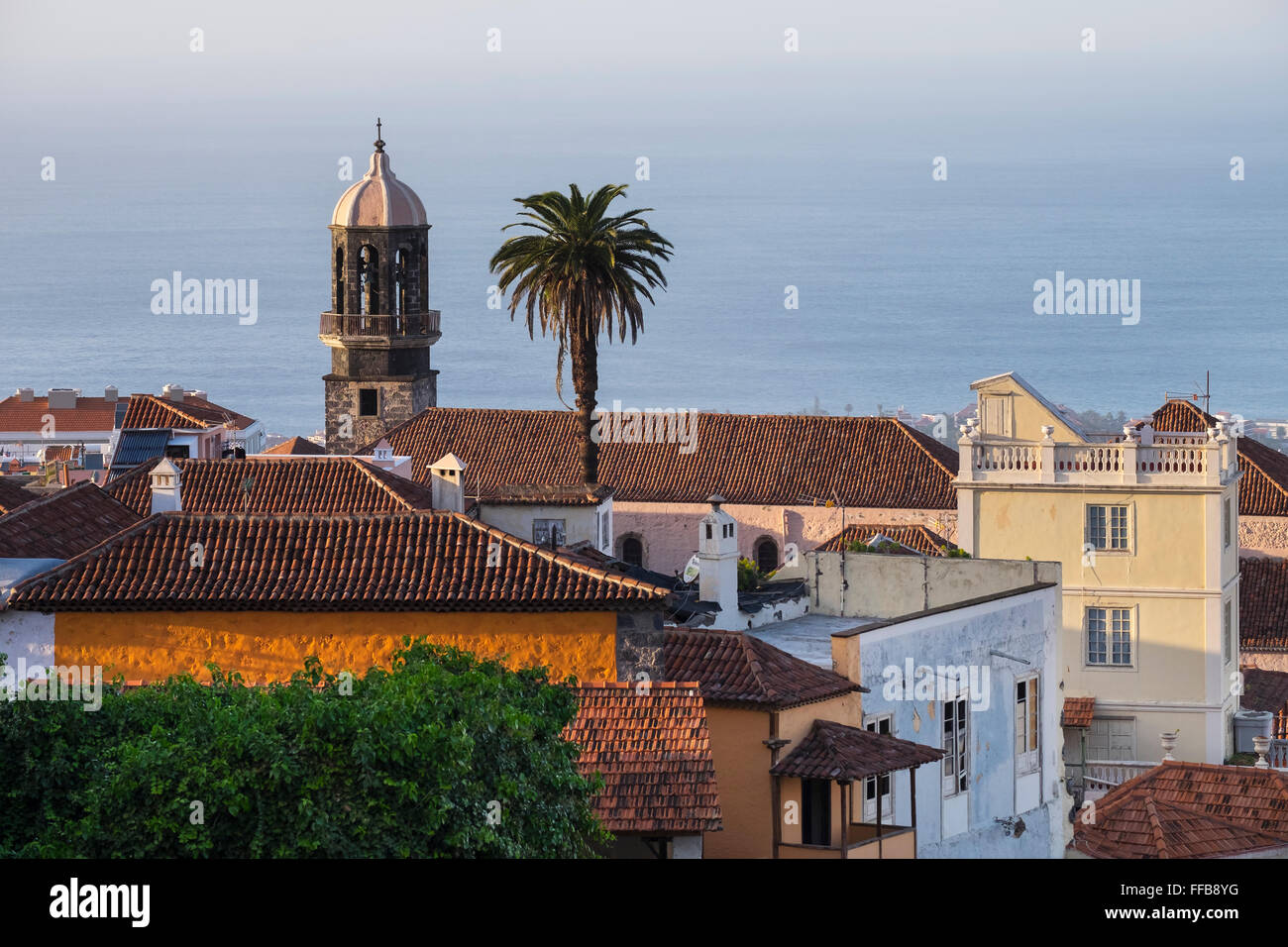 Il centro storico, la chiesa di Santo Domingo, La Orotava, Tenerife, Isole Canarie, Spagna Foto Stock