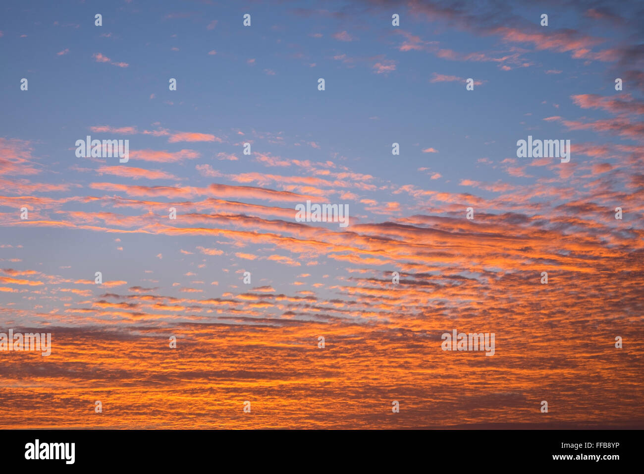 Cielo nuvoloso al tramonto, La Gomera, isole Canarie, Spagna Foto Stock