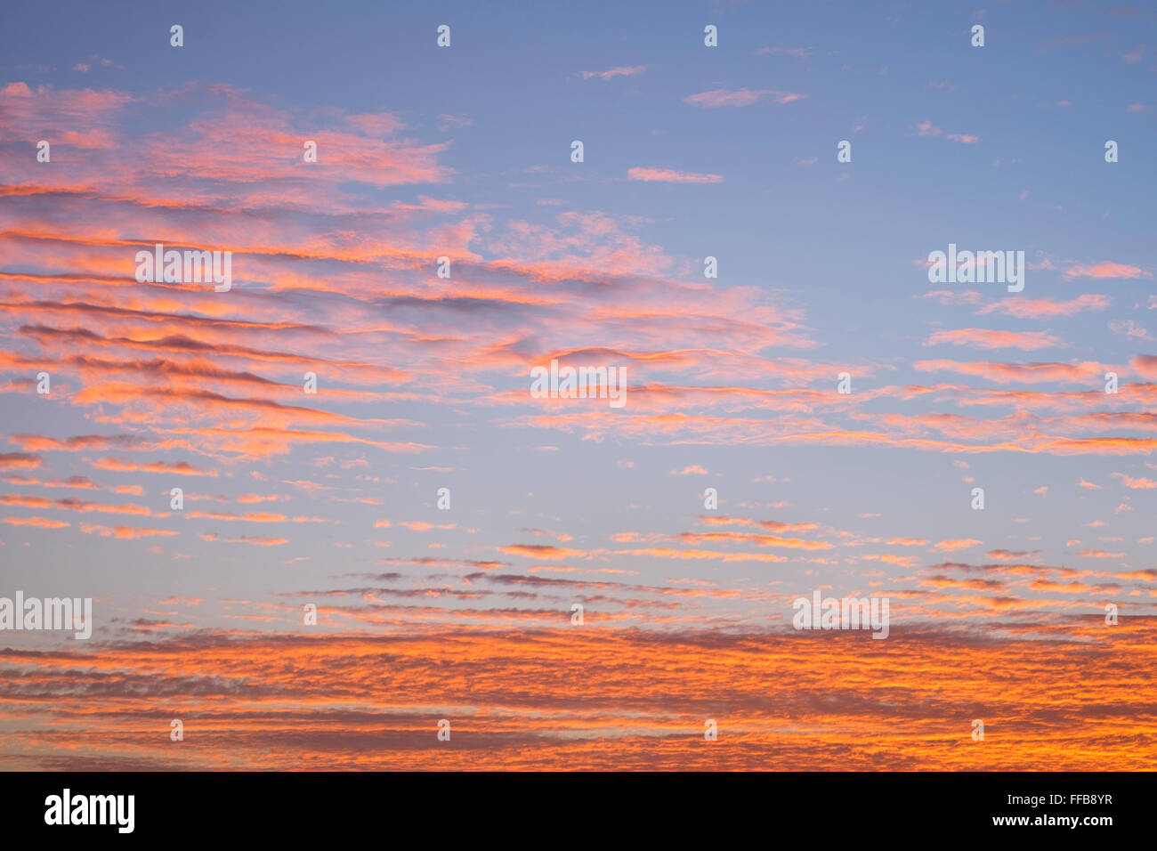 Cielo nuvoloso al tramonto, La Gomera, isole Canarie, Spagna Foto Stock