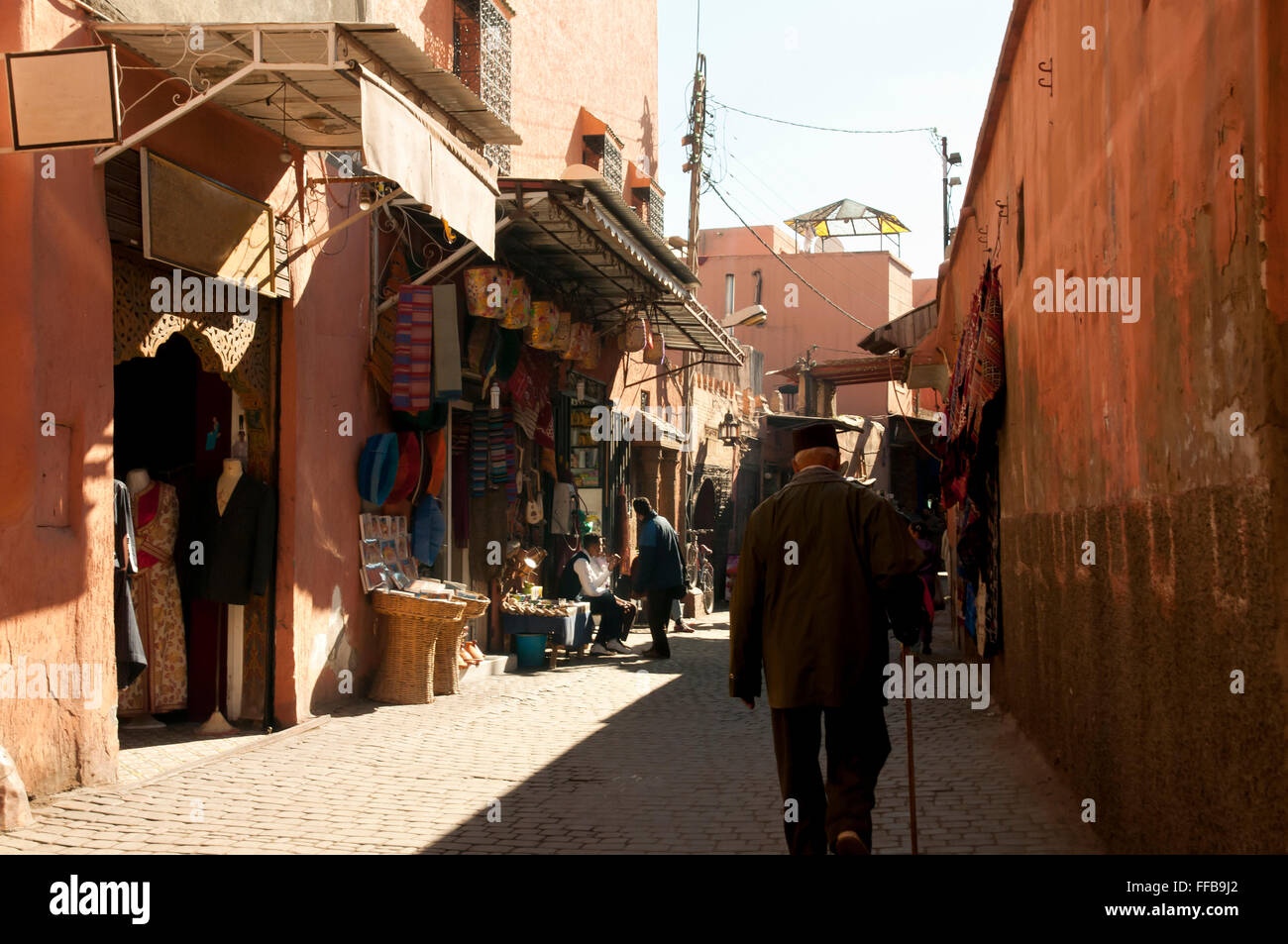 La medina di Marrakech - Marocco Foto Stock