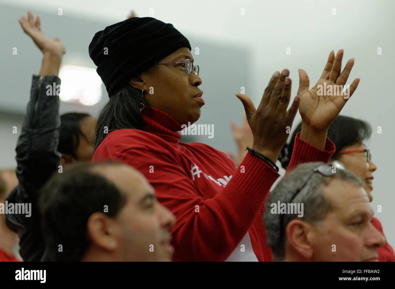 Paublic a nov. 19, 2015 La riforma della scuola Commissione Azione maratona incontro al distretto scolastico di Philadelphia in sede. Foto Stock