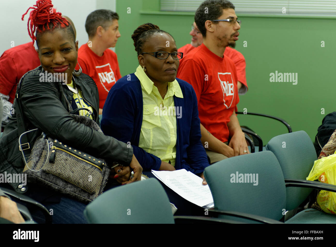 Scene da nov. 19, 2015 La riforma della scuola Commissione Azione maratona incontro al distretto scolastico di Philadelphia in sede. Foto Stock