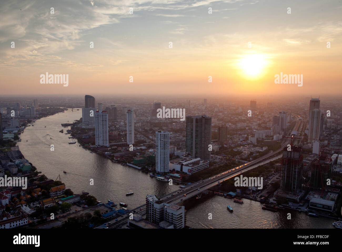 Lo skyline di Bangkok Foto Stock