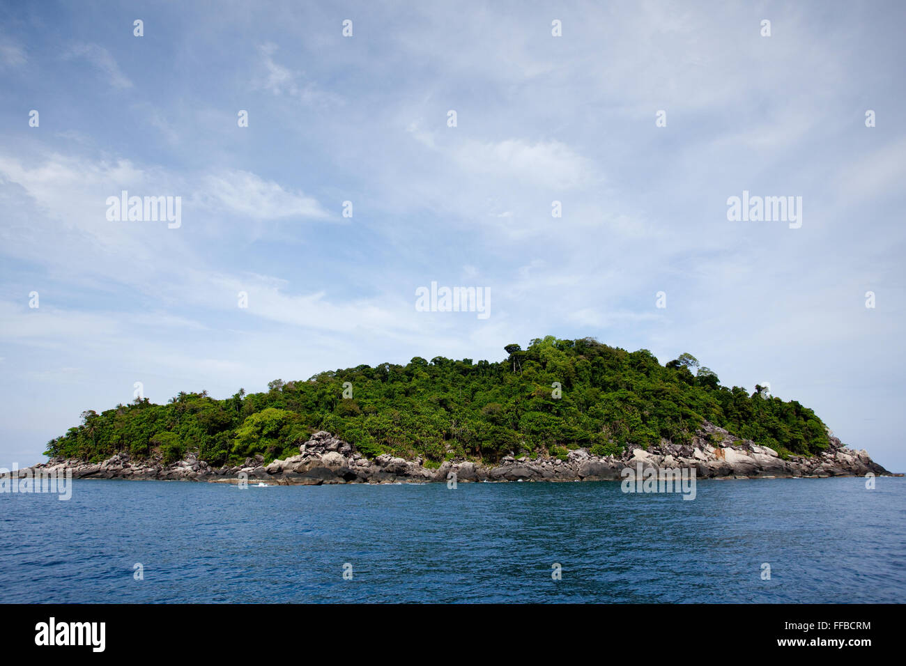 Isola disabitata vicino a Tioman, Malesia Foto Stock