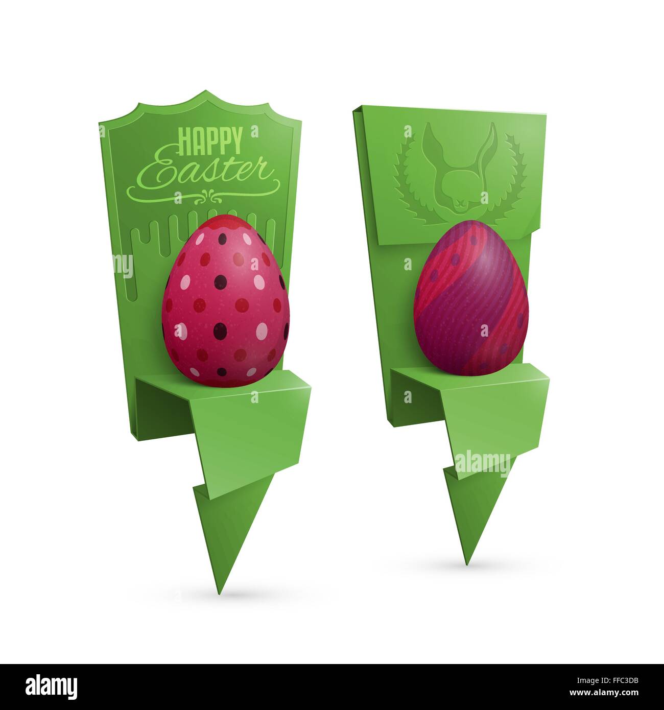 Abstract Origami Uovo di Pasqua i titolari Illustrazione Vettoriale