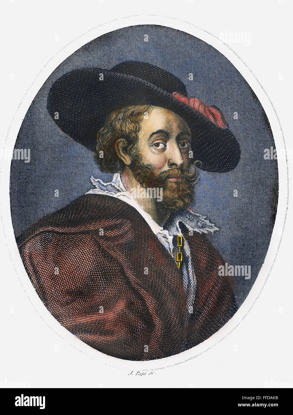 PETER PAUL RUBENS /n(1577-1640). Pittore fiammingo. E la linea di incisione imbianchini, inglese, 1826. Foto Stock
