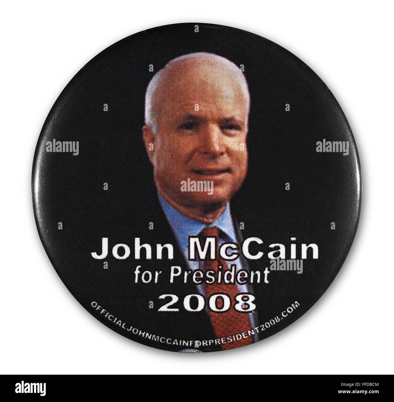 La campagna presidenziale 2008. /NCampaign pulsante per il candidato presidenziale repubblicano John McCain, 2008. Foto Stock