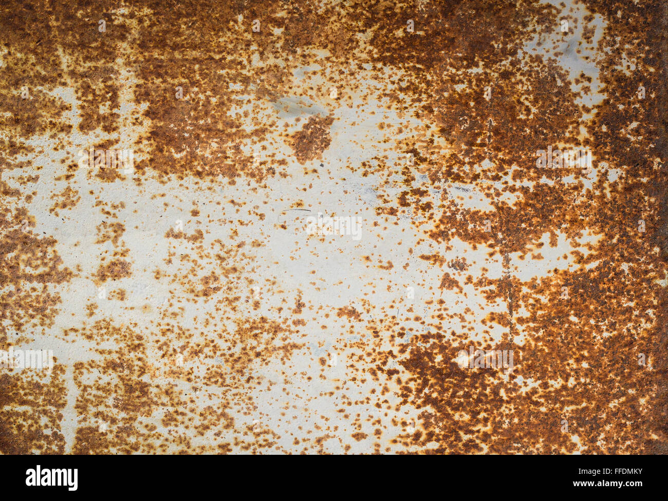 Metallo arrugginito texture del pannello Foto Stock