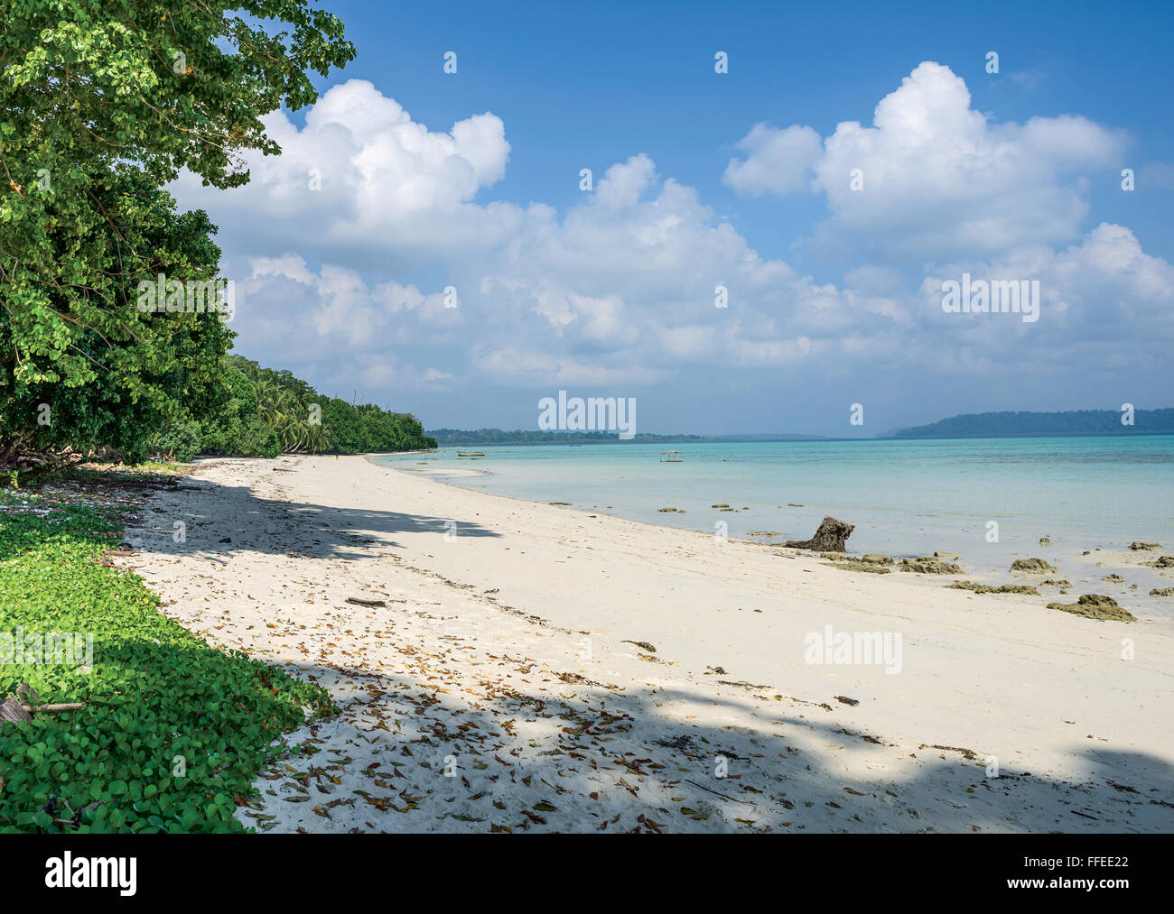 Una porzione di Vijay Nagar beach in Havelock island, Andaman, India Foto Stock