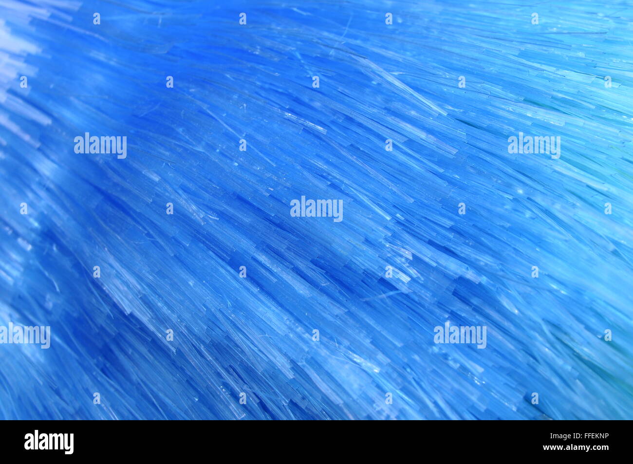 Macro di blu sfondo colorato di fibre sintetiche Foto Stock