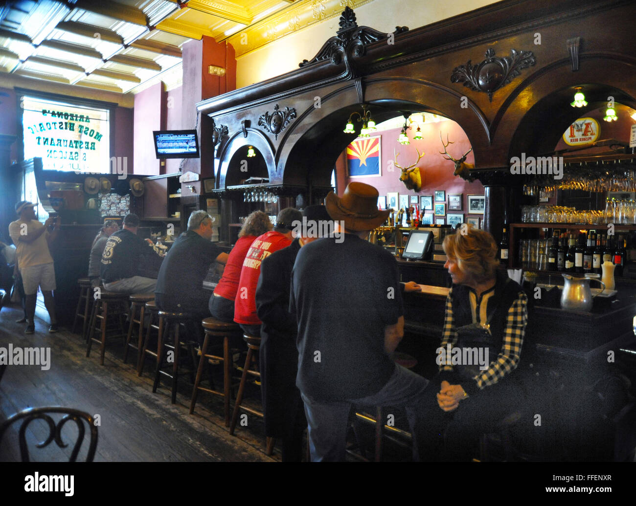 Bar Jermoe in Black Hills di Yavapai County Arizona, supportato in apice da ricchi rame, oro miniere di argento. Foto Stock