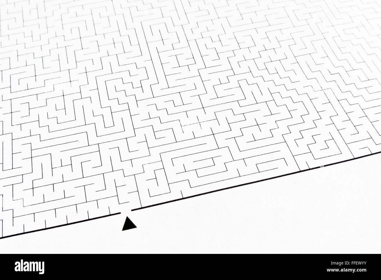 Il labirinto come problem solving (strutturato con la carta ruvida) Foto Stock