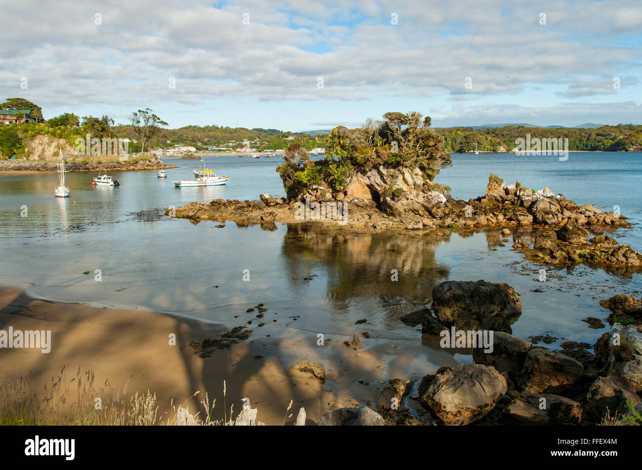Oban, Half Moon Bay, l'isola di Stewart, Nuova Zelanda Foto Stock