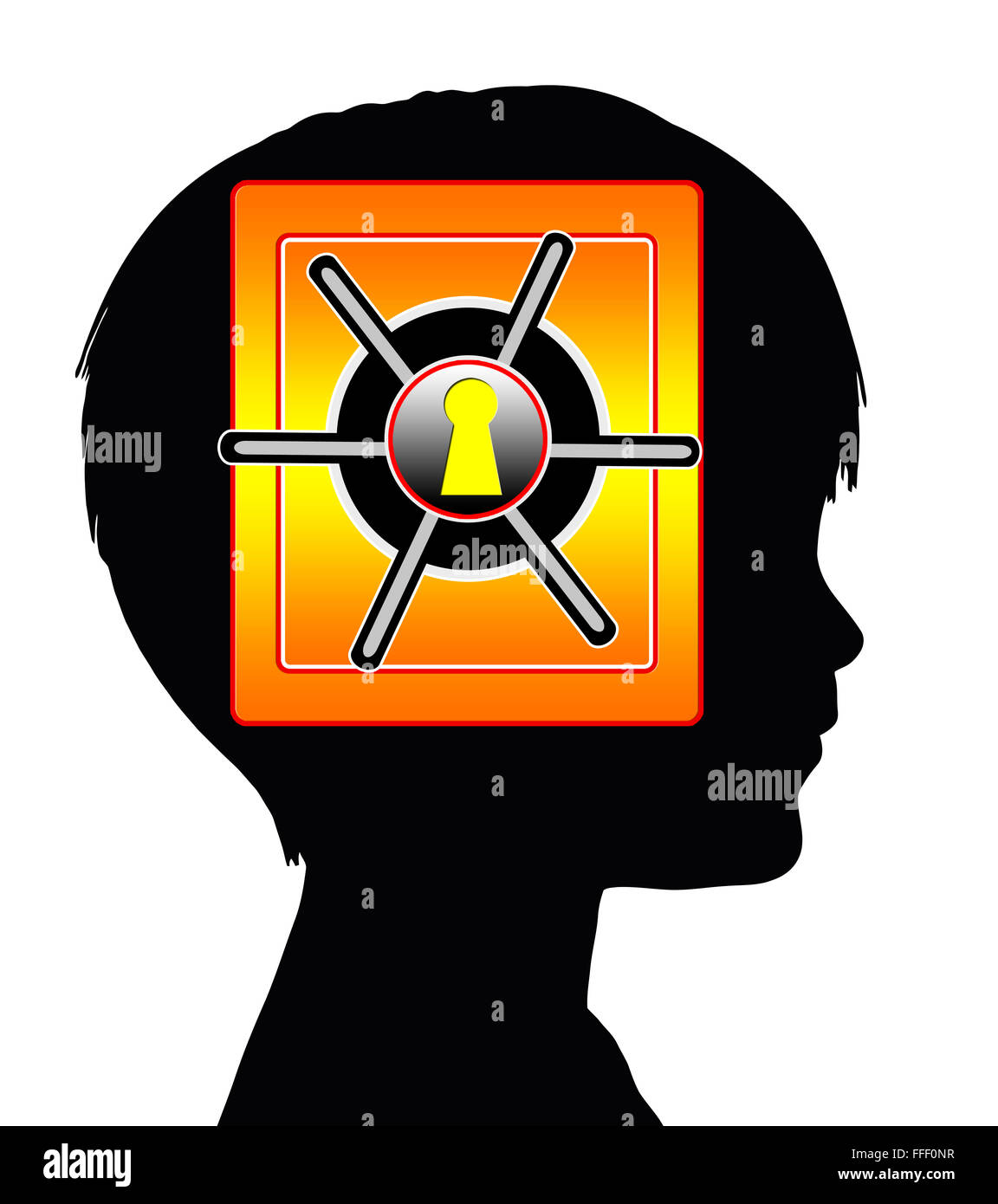 Bambino con Amnesia. Foto Stock