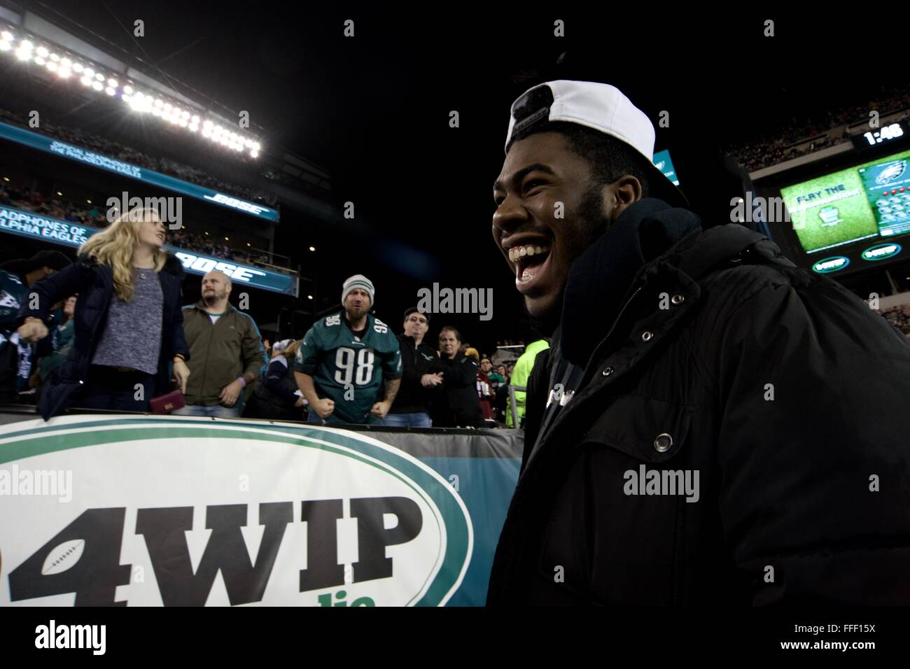 HS Football Stato e pop Warner Nat' champions frequentare il NFC East Div dic. 26, 2015 Redskins vs. Eagles gioco in Philadelphia Foto Stock