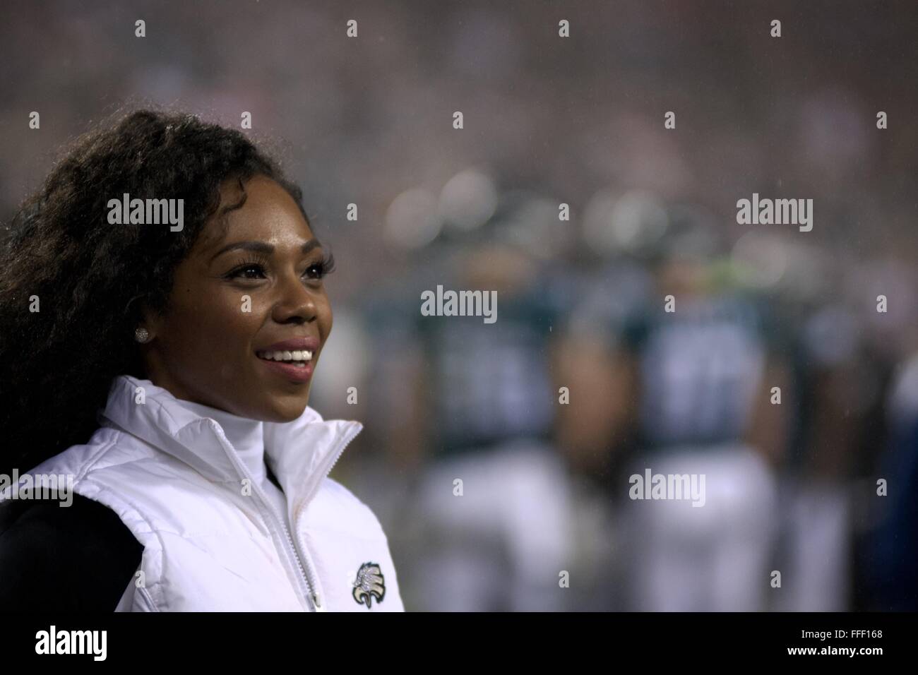 HS Football Stato e pop Warner Nat' champions frequentare il NFC East Div dic. 26, 2015 Redskins vs. Eagles gioco in Philadelphia Foto Stock