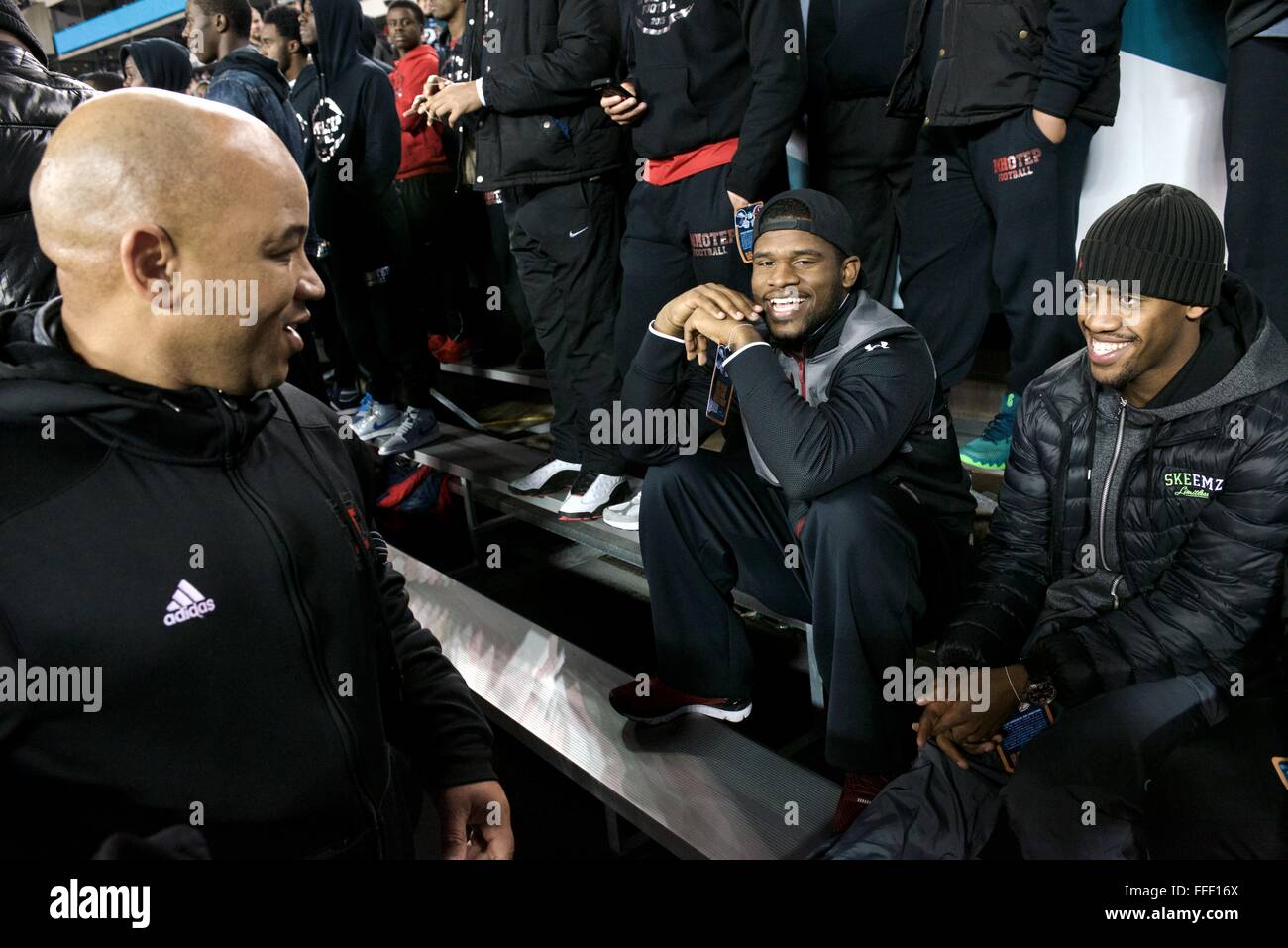 HS Football Stato e pop Warner Nat' champions frequentare il NFC East Div dic. 26, 2015 Redskins vs. Eagles gioco in Philadelphia Foto Stock