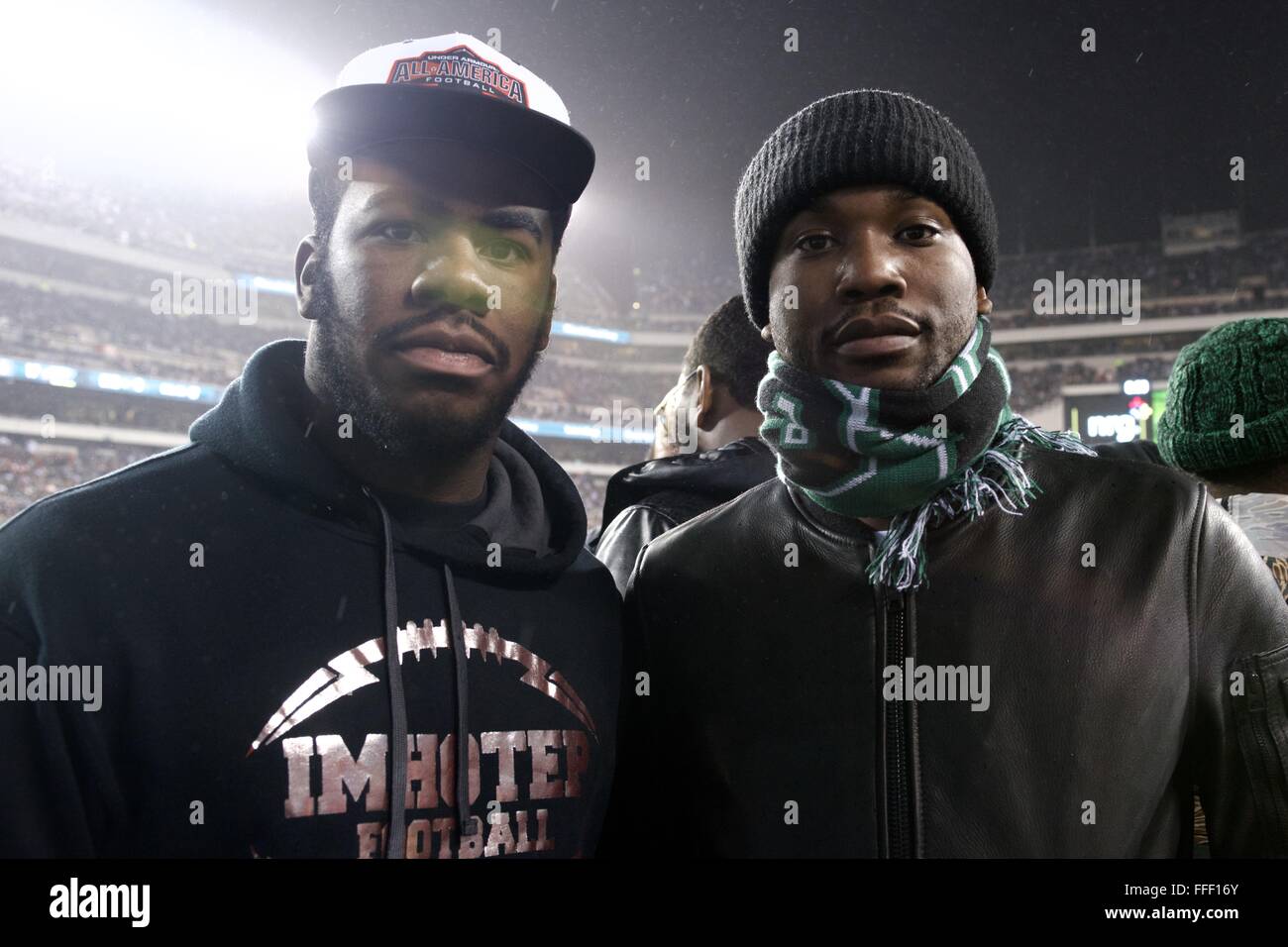 HS Football Stato e pop Warner Nat' champions frequentare il NFC East Div dic. 26, 2015 Redskins vs. Eagles gioco in Philadelphia Foto Stock