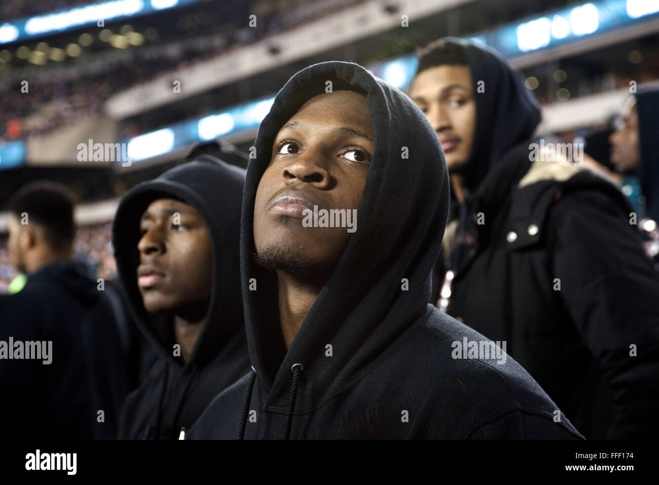 HS Football Stato e pop Warner Nat' champions frequentare il NFC East Div dic. 26, 2015 Redskins vs. Eagles gioco in Philadelphia Foto Stock