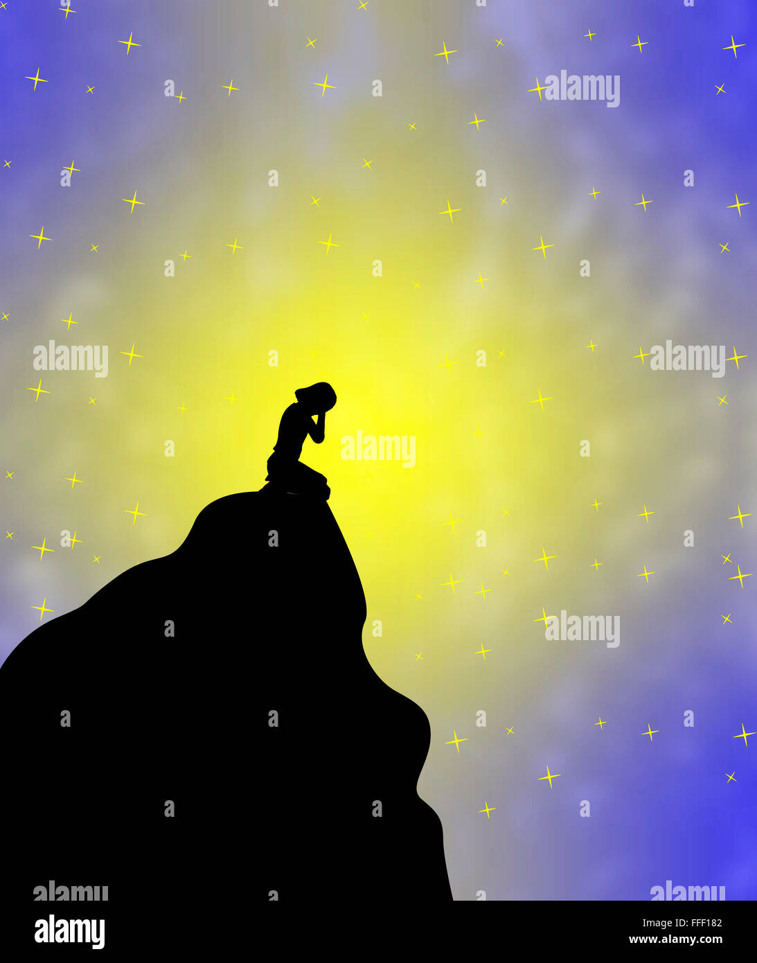 Lonesome bambino Foto Stock