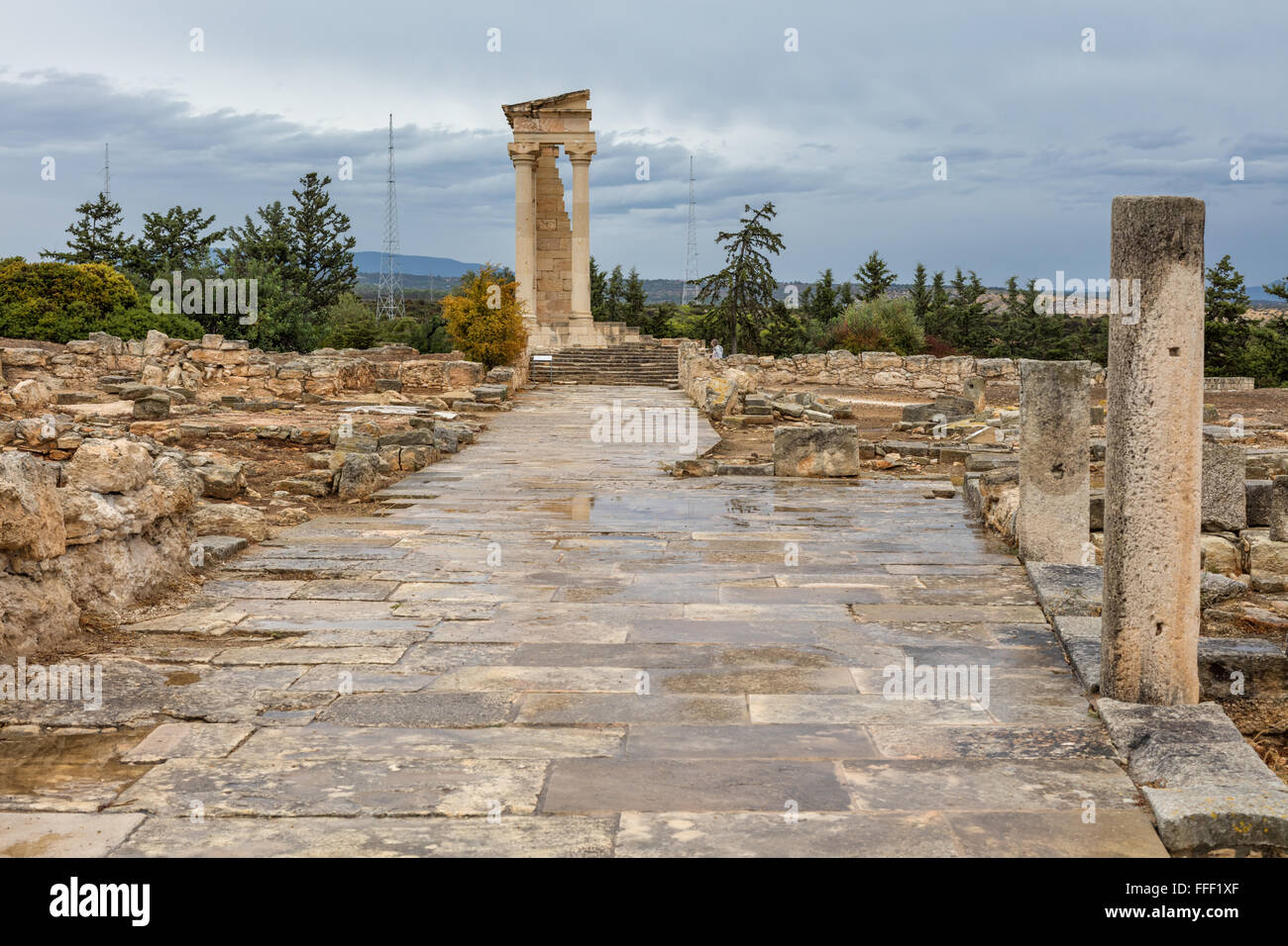 Antica città greca Kourion, vicino a Limassol, Cipro Foto Stock