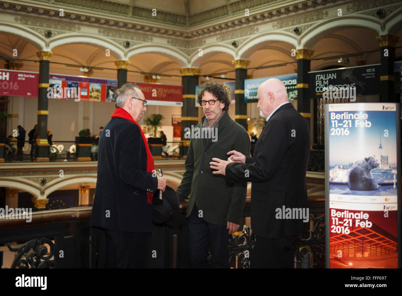 Berlino, Germania. 12 Feb, 2016. Ben Barenholtz si è aggiudicato la Berlinale fotocamera su Venerdì, 12 febbraio 2016 alle ore 14.30 al cinema presso il Martin-Gropius-Bau, con i fratelli Coen in frequenza. Credito: Odeta Catana/Alamy Live News Foto Stock