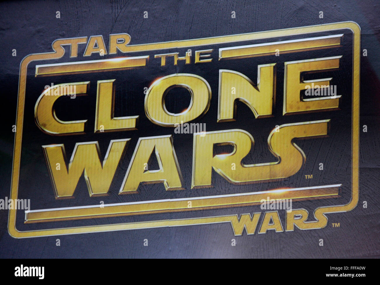 Plakat 'Clone Wars', 'Star Wars' Berlino. Foto Stock