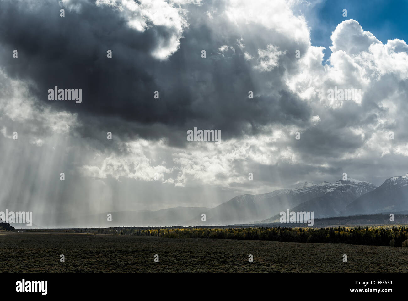 Vista panoramica del Grand Teton National Park Foto Stock