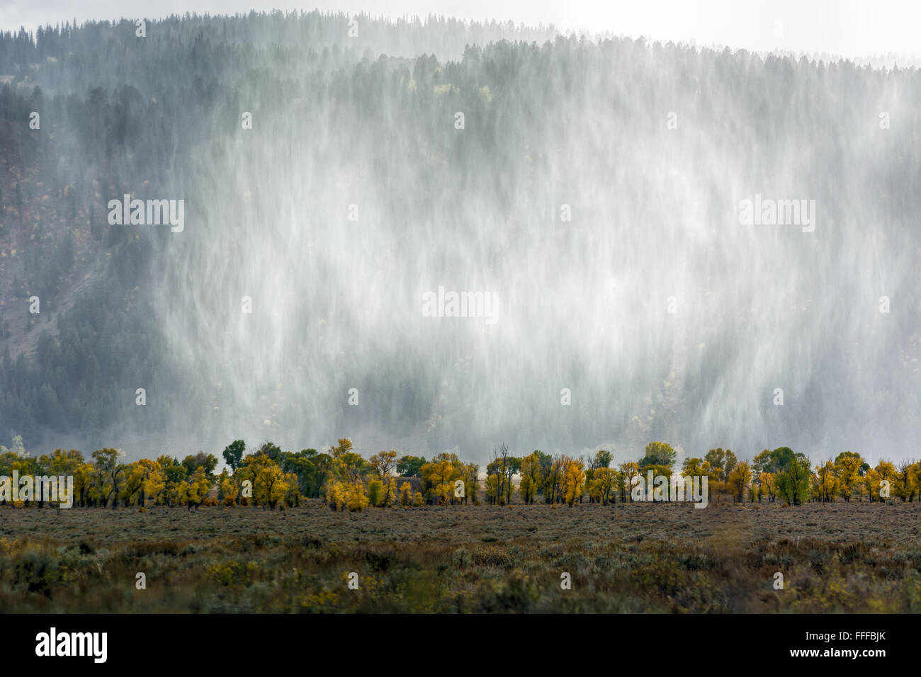 Vista panoramica del Grand Teton National Park Foto Stock