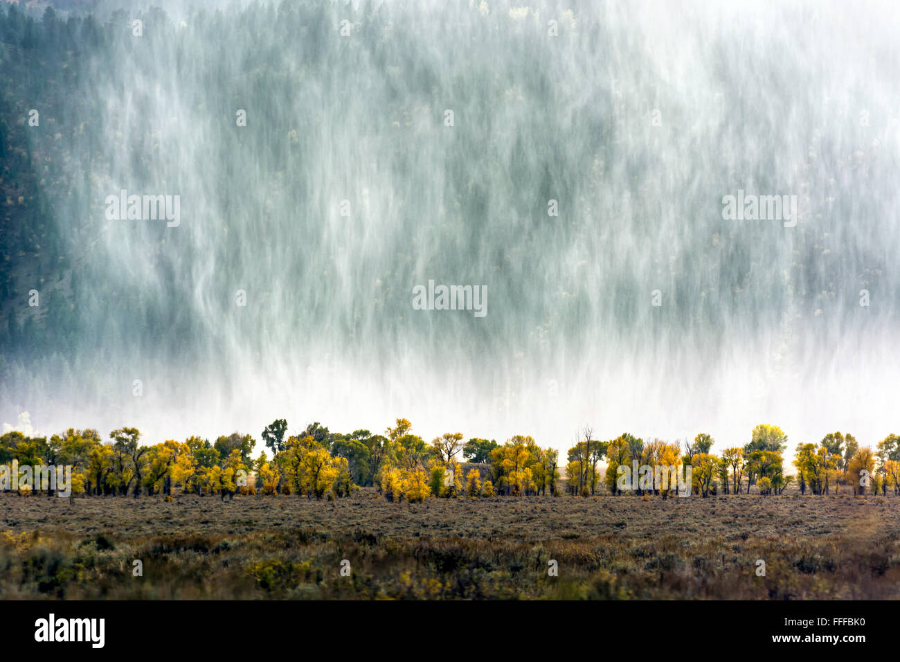 Vista panoramica del Grand Teton National Park Foto Stock
