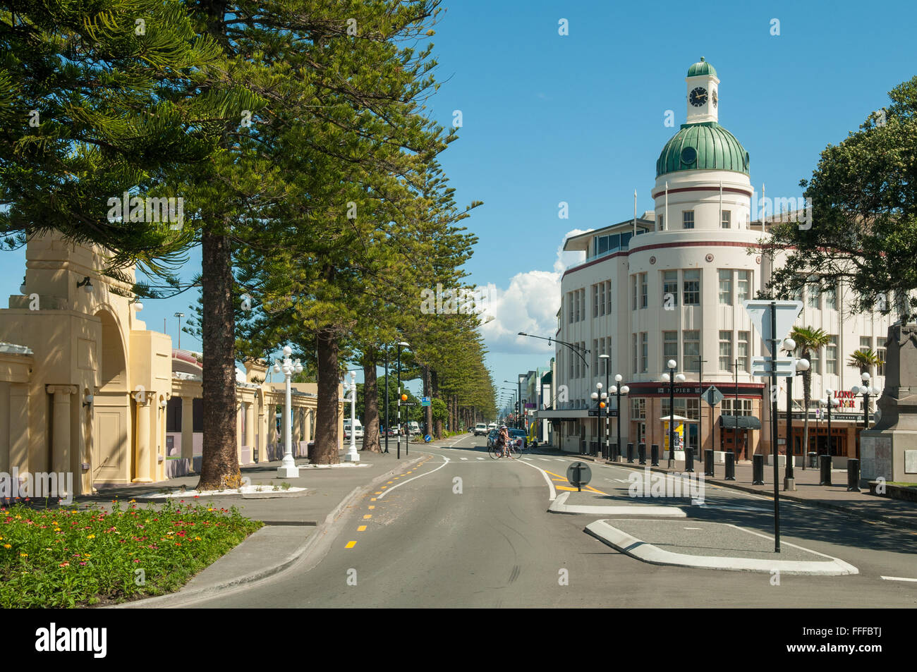 Marine Parade, Napier, Hawke's Bay, Nuova Zelanda Foto Stock